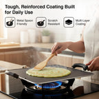 Prestige Omega Select Plus Aluminium Square Pathri Tawa 31cm|3 Layer Teflon Non Stick|Metal Spoon Friendly
