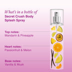 Layer'r Wottagirl Secret Crush Body Splash for Women 135ml Pack of 2 | Long-lasting body splash with mandarin, pineapple & vanilla notes. Fruity...
