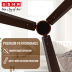 USHA AeroEdge 1200mm BLDC Ceiling Fan with RF Remote | BEE 5 Star Rated Energy Efficient | 100% Copper Motor | High Air Delivery 220CMM | 3-Year Motor &...