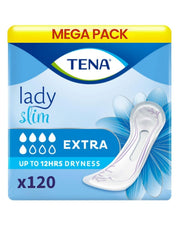 TENA Lady Extra Bladder Control Pads for Medium,Unexpected Urine Leaks | 120 Pcs | Incontinence Pads for Women | 31 Cm Long | World's Leading Incontinence Brand