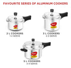 Pigeon by Stovekraft Favourite Outer Lid Non Induction Aluminium Pressure Cooker, 3 Litres