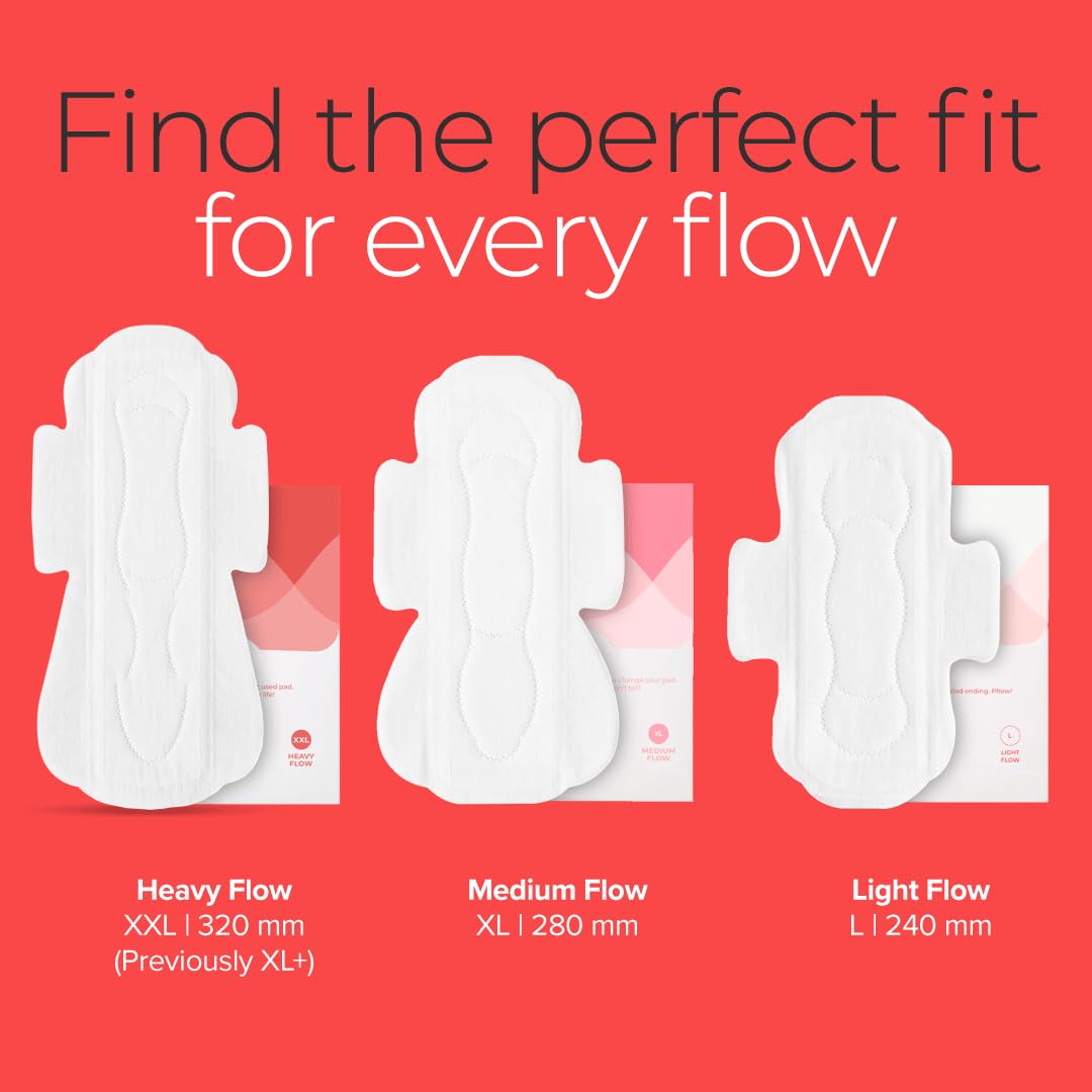 Nua Complete Comfort Sanitary Pads for Sensitive Skin | Pack of 50 Pads