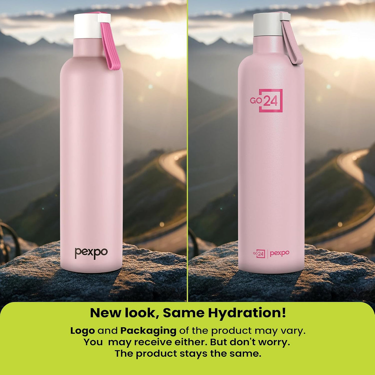 Stainless Steel Water Bottle Oslo Baby Pink 980ml