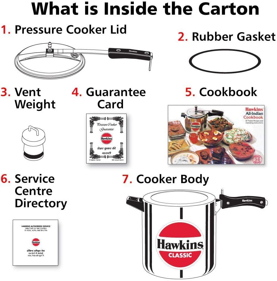 Hawkins Classic 12 Litre Pressure Cooker | Straight Body | Gas Compatible | Ideal for 12–16 persons | ISI Certified | 5 Year Guarantee | Silver (CL12)