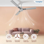 Crompton Energion Caelum 1200mm BLDC Ceiling Fan | Remote & Regulator Control | Multiple Fan Pairing on Remote | BEE 5 Star Rated| High Air Delivery |...