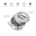 CELLO Bella 1000 Insulated Stainless Steel Casserole Hot Pot Box for Daily Use 1000 ml Silver |