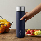CELLO H2O Matt Stainless Steel Water Bottle For Office & Daily Use 1000 ml Navy Blue | Single Wall Freezer & Fridge Safe, Lightweight & Stylish Leakproof Rustproof Steel Water Bottle For School Travel