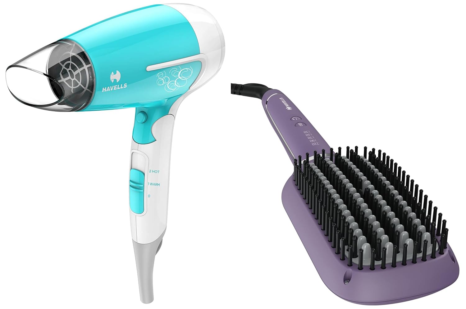 Havells Hd3151 1200 Watts Foldable Hair Dryer; 3 Heat (Hot/Cool/Warm) Settings Including Cool Shot Button & Havells Hs4201 50 Watts Keratin Infused Hair...