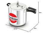 Hawkins Classic 12 Litre Pressure Cooker | Straight Body | Gas Compatible | Ideal for 12–16 persons | ISI Certified | 5 Year Guarantee | Silver (CL12)