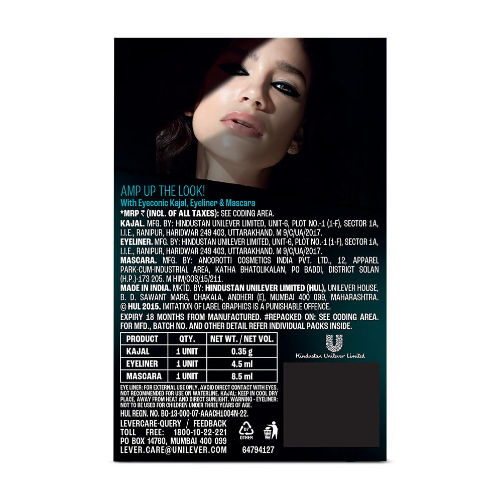 Lakme Eyeconic Regime Kit- Kajal | Mascara| Eyeliner 13.35 ml