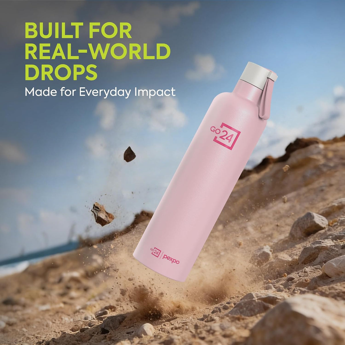 Stainless Steel Water Bottle Oslo Baby Pink 980ml