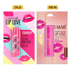 Lakme Lip Love Care Stick Strawberry, with 10% Vitamin E Complex, nourished with Shea & Cocoa Butter and enriched with Almond & Jojoba Oil for 24hr...