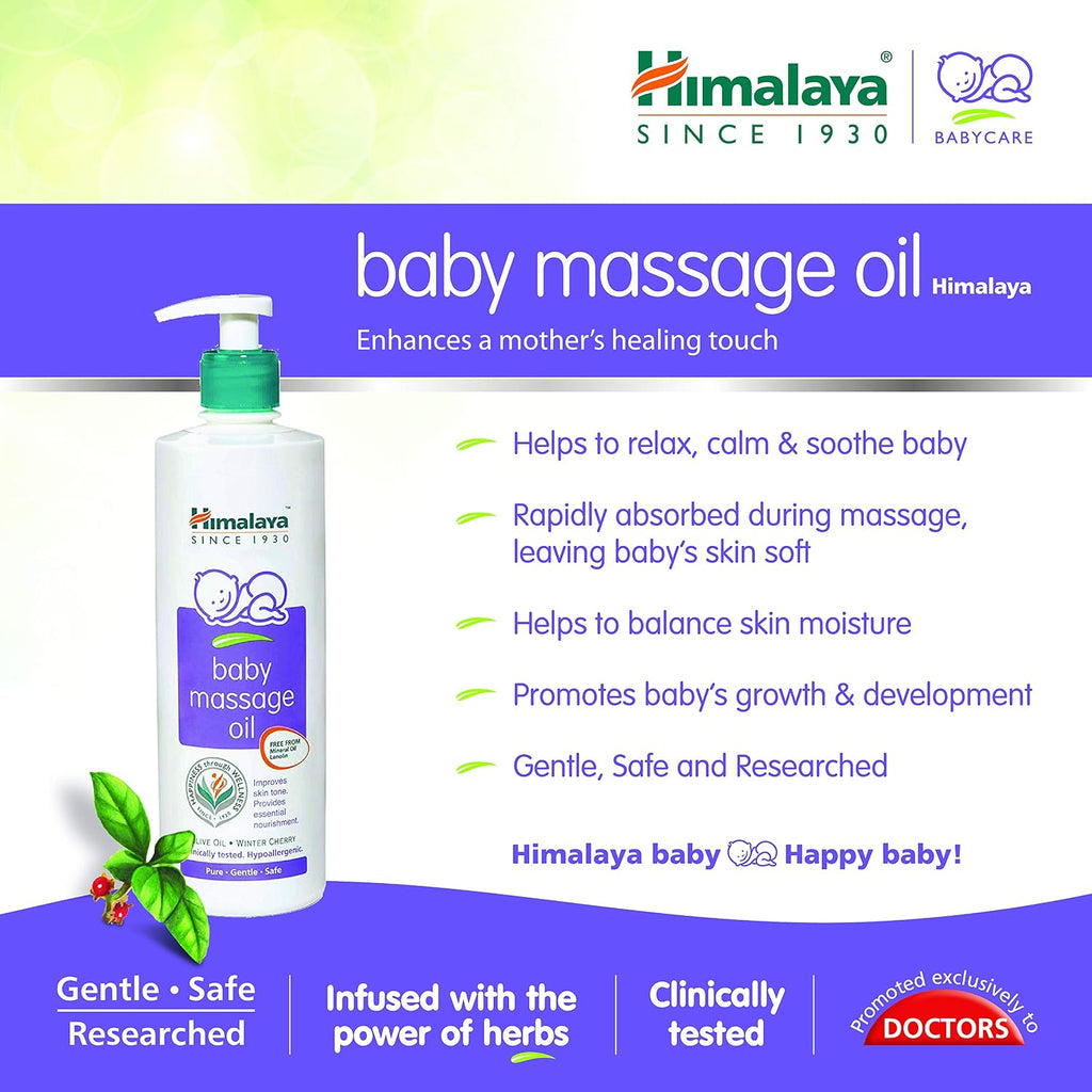 Himalaya Baby Massage Oil (500Ml)&Baby Hair Oil 200 Ml
