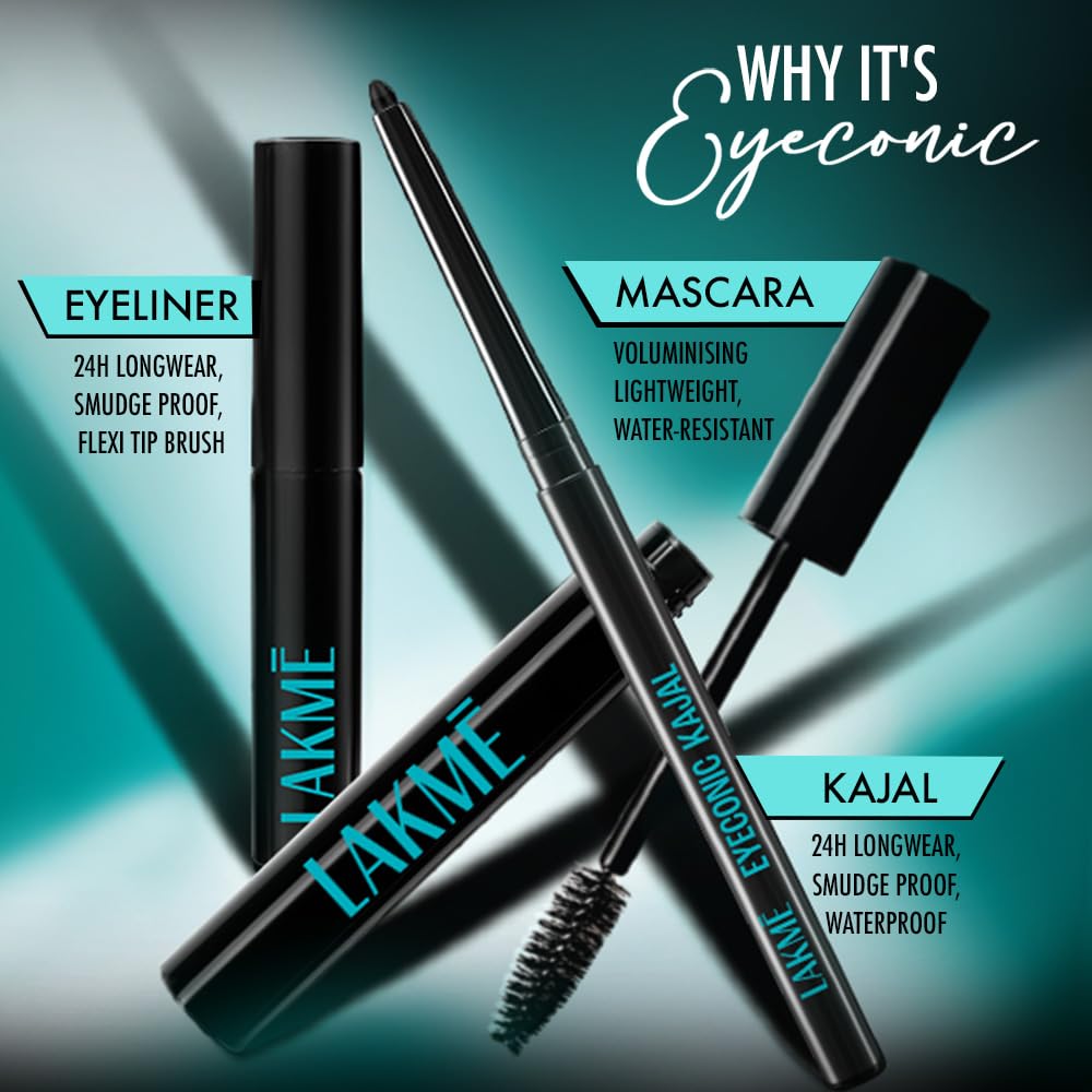 Lakme Eyeconic Regime Kit- Kajal | Mascara| Eyeliner 13.35 ml