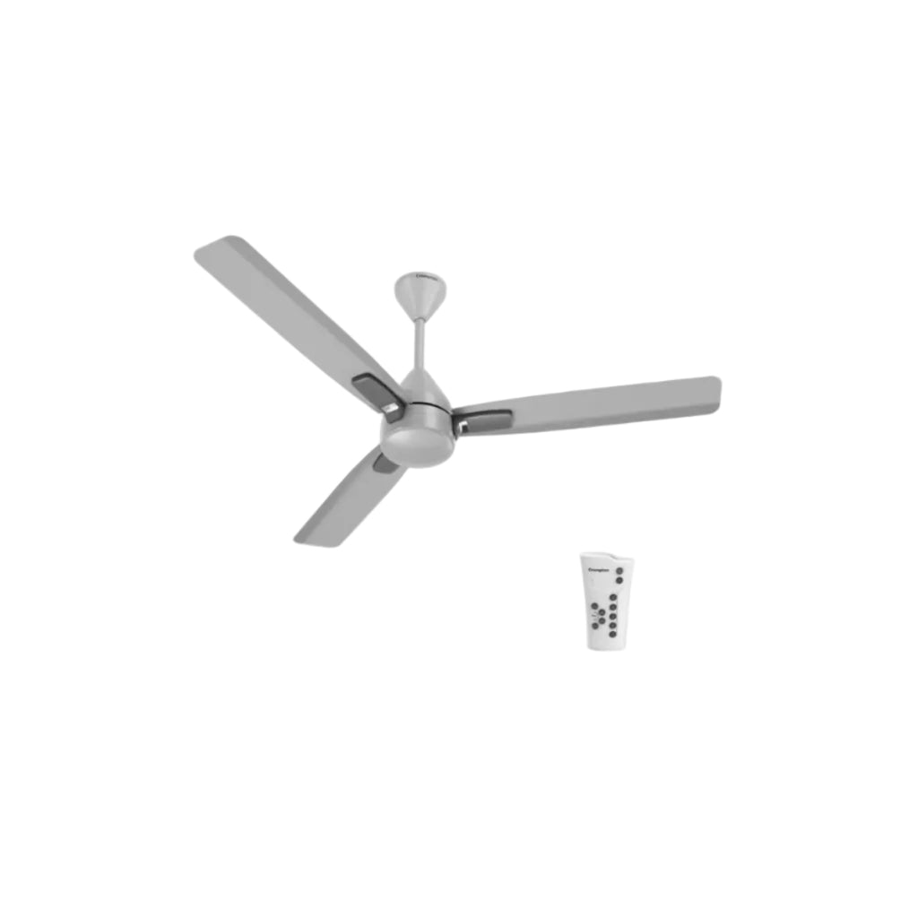 Crompton Energion Caelum 1200mm BLDC Ceiling Fan | Remote & Regulator Control | Multiple Fan Pairing on Remote | BEE 5 Star Rated| High Air Delivery | Low Noise| 4 Years Brand Warranty | Metallic Grey