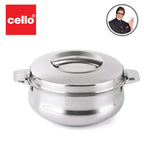 CELLO Bella 1000 Insulated Stainless Steel Casserole Hot Pot Box for Daily Use 1000 ml Silver |