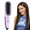 Vega Mini Hair Straightener Brush-Natural Straight in Few Min for Women |