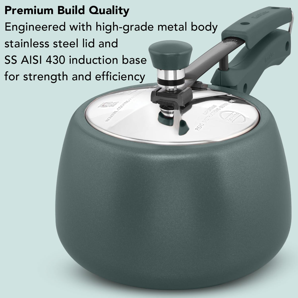 Hawkins Cerenity 3L Pressure Cooker | Ceramic Coated Body | Contura Shaped | Induction & Gas Compatible | Cook Rice, Dal & Curries | ISI Certified |...
