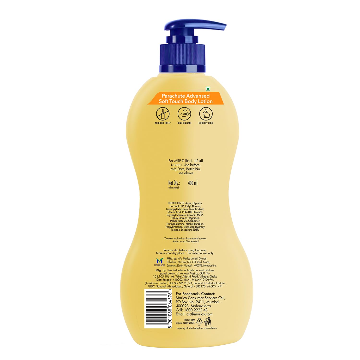 Parachute Advansed Soft Touch Body Lotion for Women &amp; Men, All Skin types, 400ml