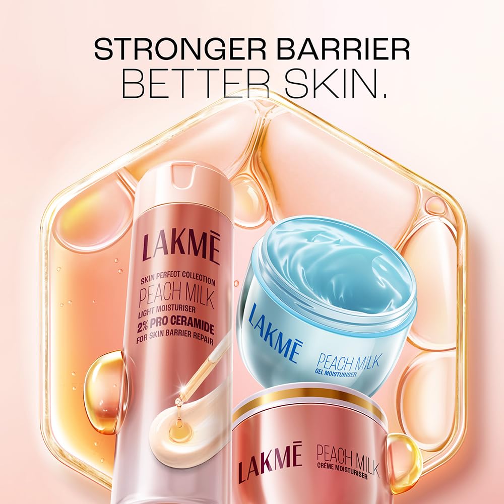 Lakmé Peach Milk Gel Moisturiser with 2% Pro Ceramide,50g