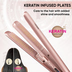 Vega Glam Glitz 2 In 1 Hair Styler, Straightener & Crimper with Keratin Infused Ceramic Coated Plates & 5