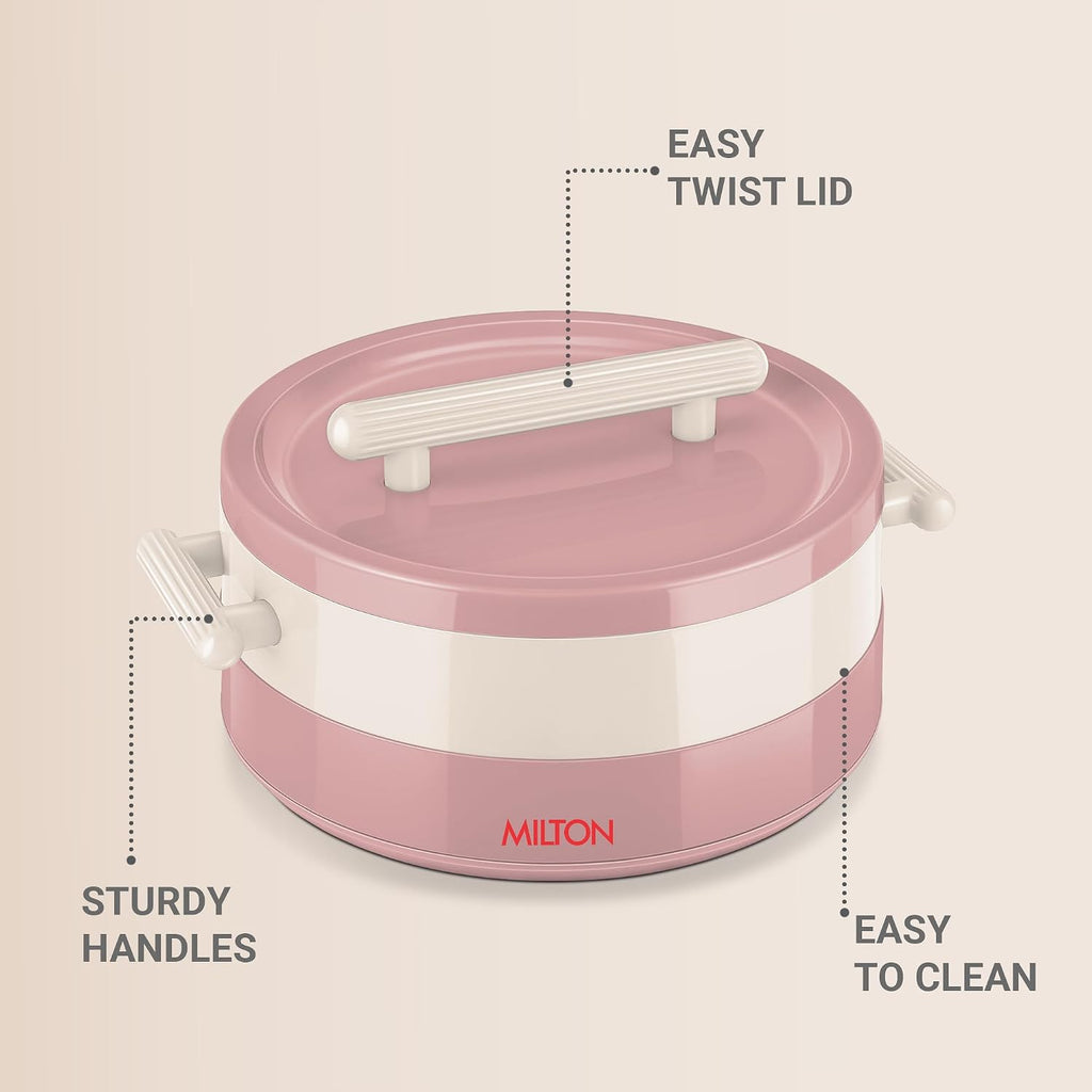 MILTON Valenza 1000 Insulated Inner Stainless Steel Casserole for Roti, 750ml |
