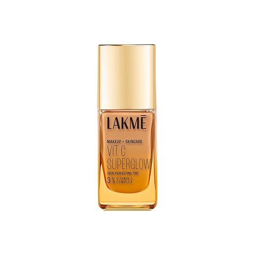 LAKME Makeup+Skincare, VitC Superglow Skin Perfecting Tint, Cool Ivory C100, 25ml
