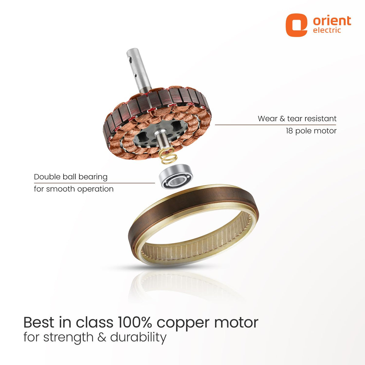 Orient Electric Newly Launched Aeroquiet Neu 1230mm Ceiling Fan for Home | BEE 2 Star Rated Energy Efficient Fan | Rust-proof ABS blade |2 Years Warranty by...