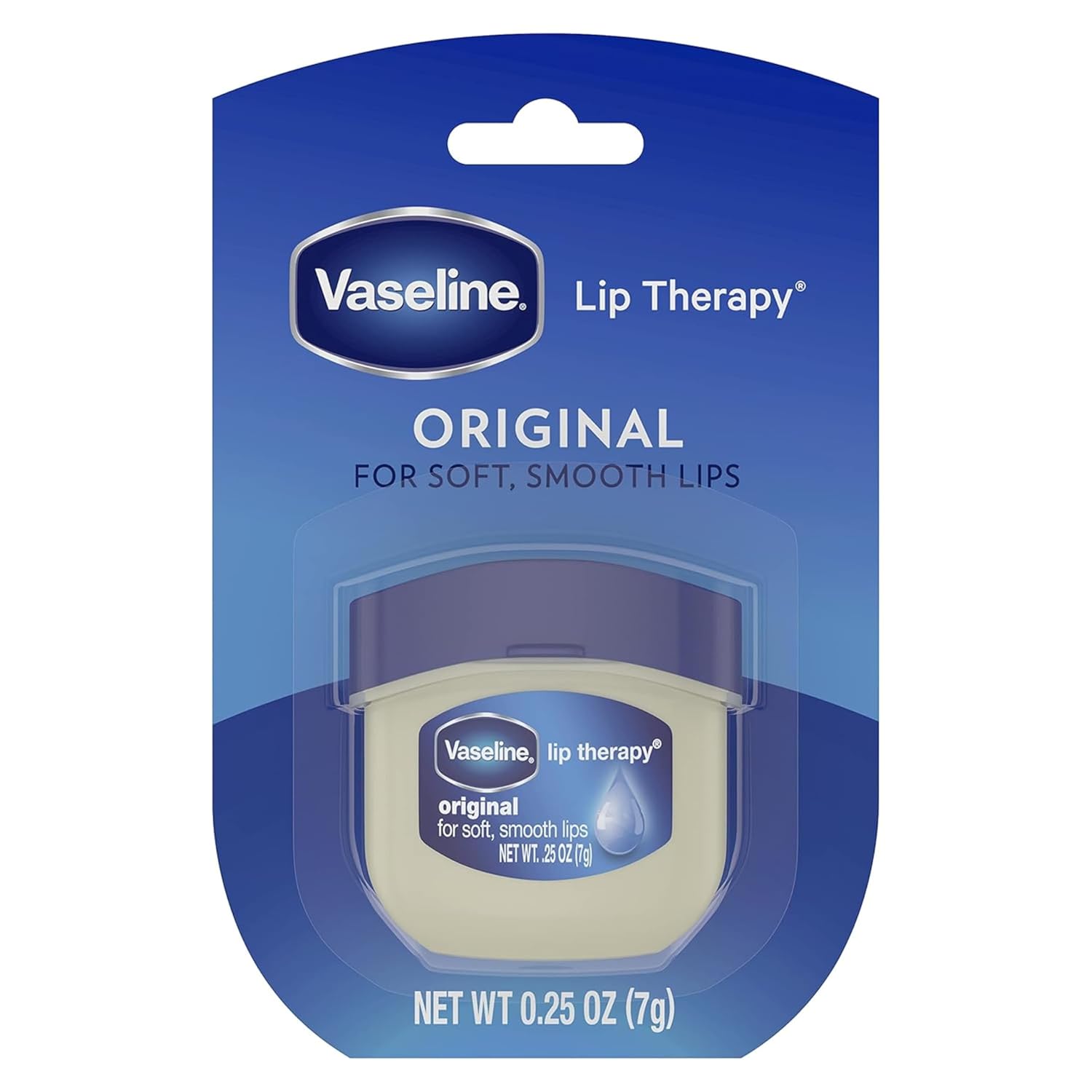 Vaseline Lip Therapy Original | Classic Balm for Soft & Smooth Finish | 72Hr Moisturization | Original Neutral Fragrance | 7g
