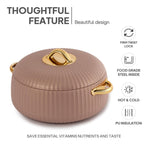 CELLO Aurum Insulated Casserole Hot Pot Box Set of 2 Pcs 1000ml Brown |