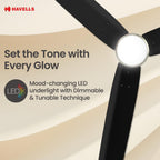 Havells FAB BLDC Underlight 1200 mm Ceiling Fan| 5 Star| Upto 65% Saving| Air Delivery: 235 cmm|Low Wattage: 30W|