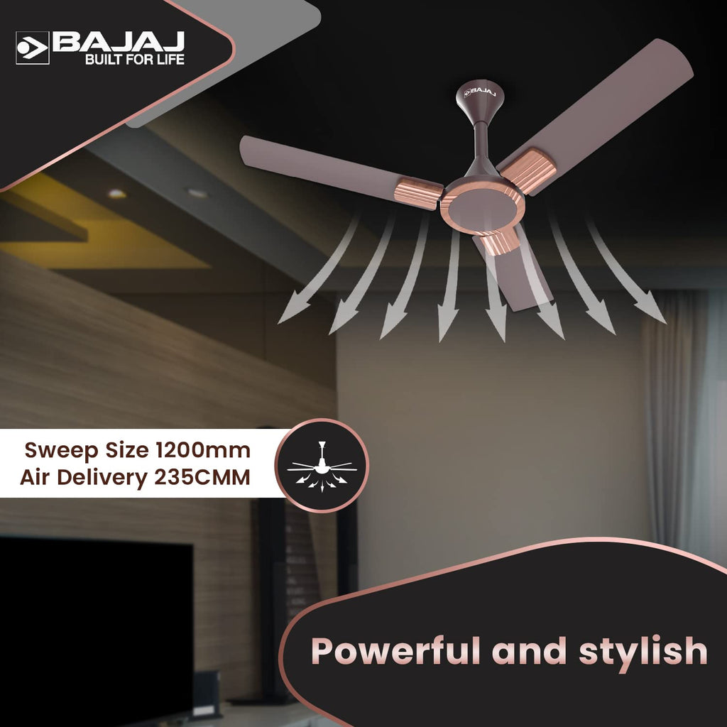 Bajaj Artisan 12S2 1200MM (48") Ceiling Fan | BEE-2 Star Rated Energy Efficient |