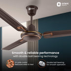 Orient Electric’s 1200 mm Pacific Air Déco| Decorative ceiling fan | Powerful airflow| BEE 1 Star Rated | 2-year warranty | Smoke Brown, pack of 1