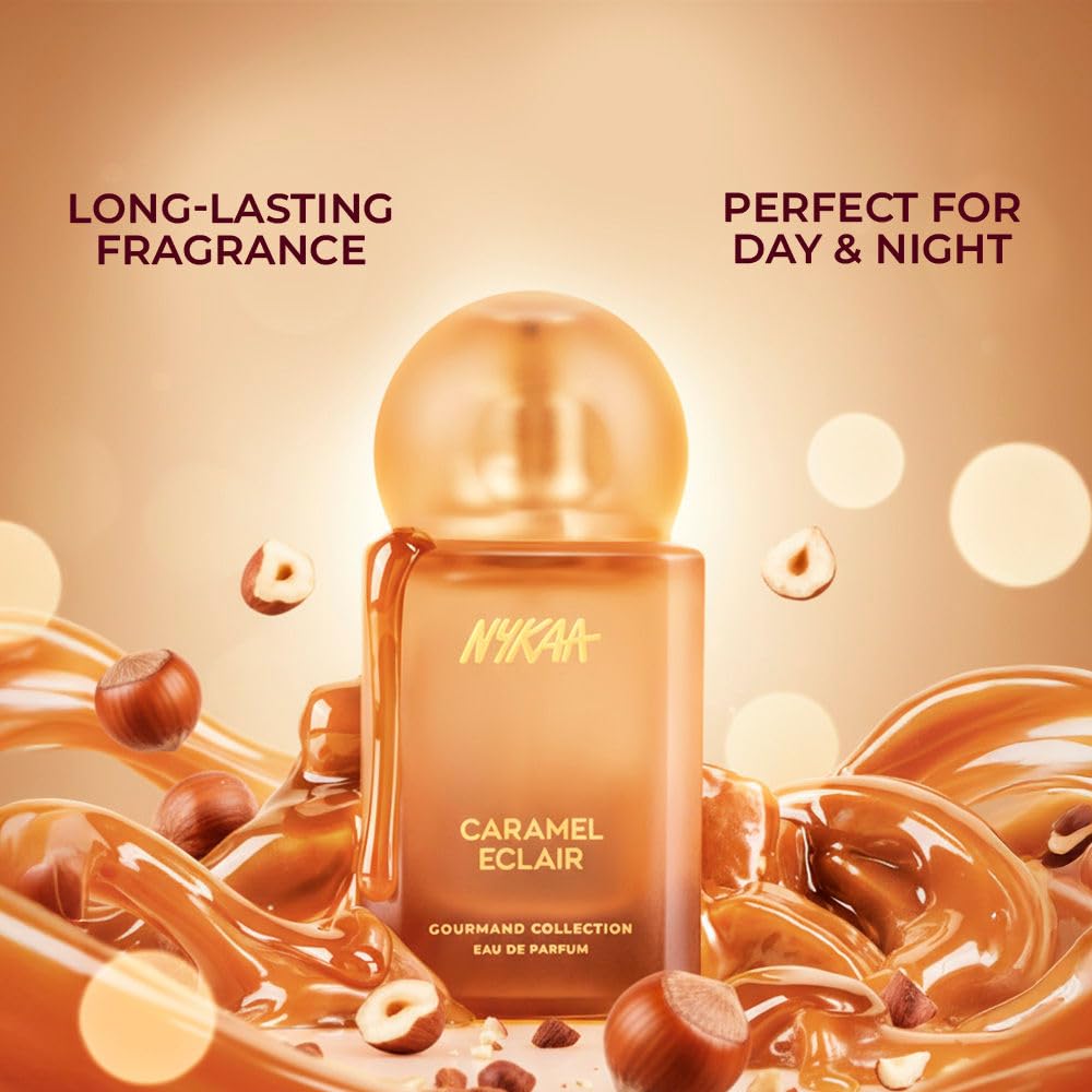 Nykaa Caramel Eclair EDP 50ml | Warm Sweet Perfume for Women | Caramel & Hazelnut Gourmand Fragrance | Long-Lasting Everyday Scent | Best...