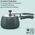 Hawkins Cerenity 3L Pressure Cooker | Ceramic Coated Body | Contura Shaped | Induction & Gas Compatible | Cook Rice, Dal & Curries | ISI Certified |...