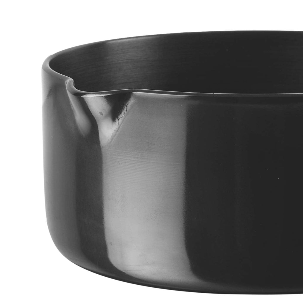 Vinod Black Pearl Hard Anodised Saucepan - 1.7 Litre, 16 cm | 3.25 mm Thick | Easy Pour Spout | Bakelite Handle | Scratch Proof | Induction and Gas Base | 2 Year Warranty