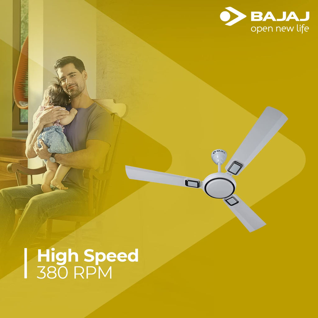 Bajaj Grace BBD Plus Ceiling Fan 1200mm, Moonlight White, Regular (251127)