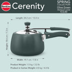 Hawkins Cerenity 3L Pressure Cooker | Ceramic Coated Body | Contura Shaped | Induction & Gas Compatible | Cook Rice, Dal & Curries | ISI Certified |...