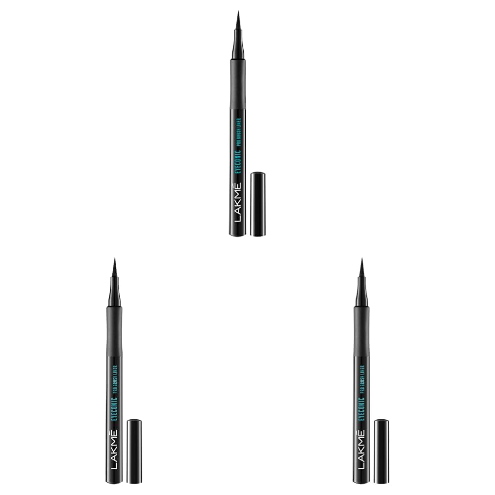 Lakme Eyeconic Pro Brush Liner (Pack of 3)