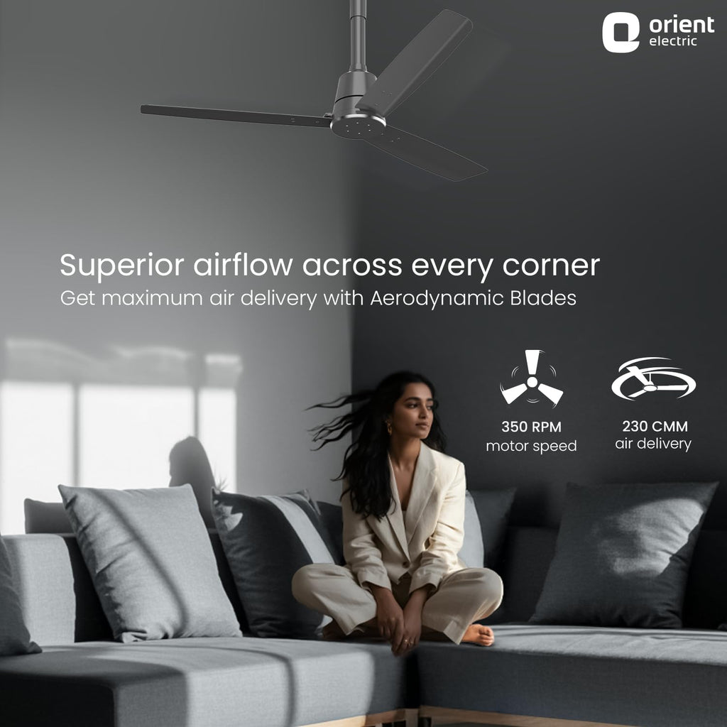 Orient Electric Newly Launched 1200 mm Proton BLDC | BLDC energy saving ceiling fan with Remote |BEE 5-star rated | Saves up to 50% on electricity bills | 3...