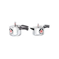 HAWKINS Miss Mary Aluminium Pressure Cooker, 3L + 5L, Silver Combo