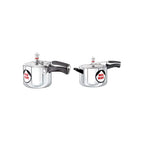 HAWKINS Miss Mary Aluminium Pressure Cooker, 3L + 5L, Silver Combo
