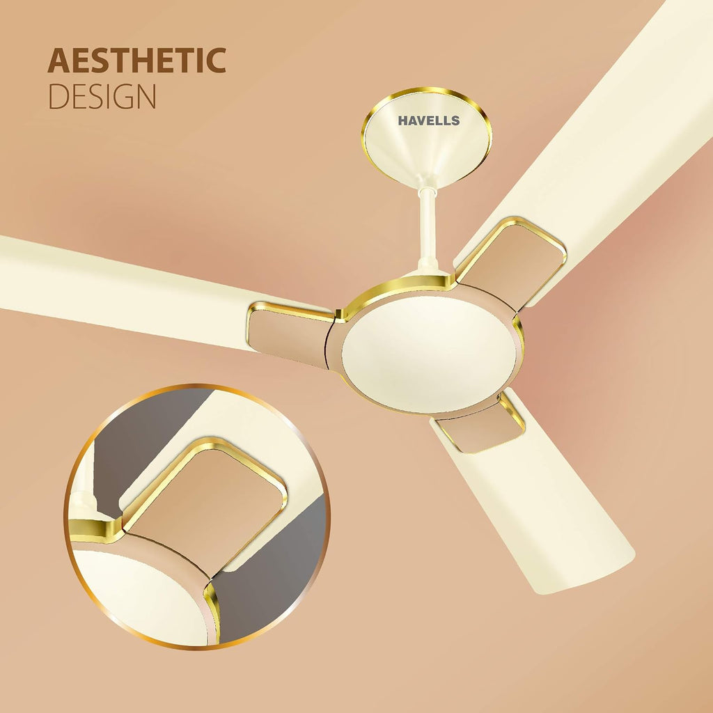 Havells 1200 Mm Fan Enticer Pearl Ivory-Beige, 4 stars