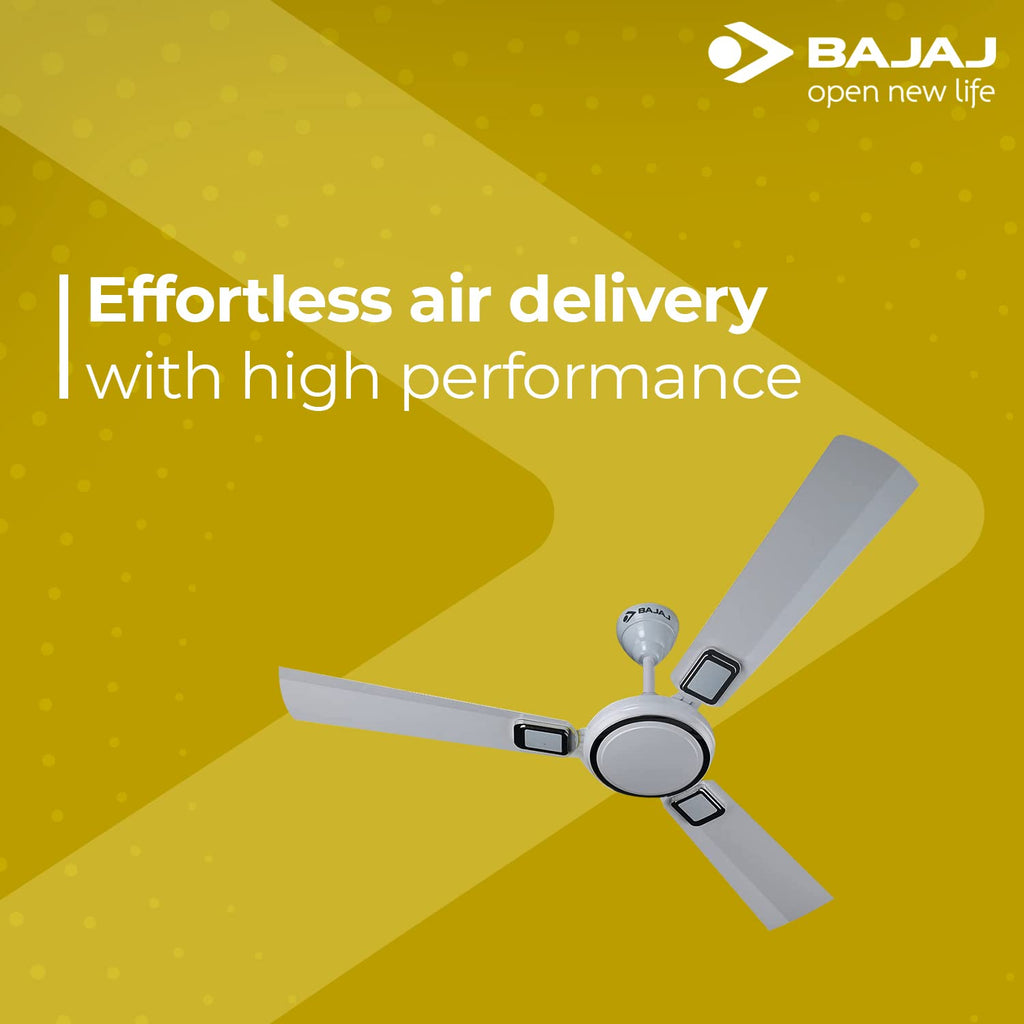 Bajaj Grace BBD Plus Ceiling Fan 1200mm, Moonlight White, Regular (251127)
