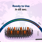 Vega Mini Hair Straightener Brush-Natural Straight in Few Min for Women |