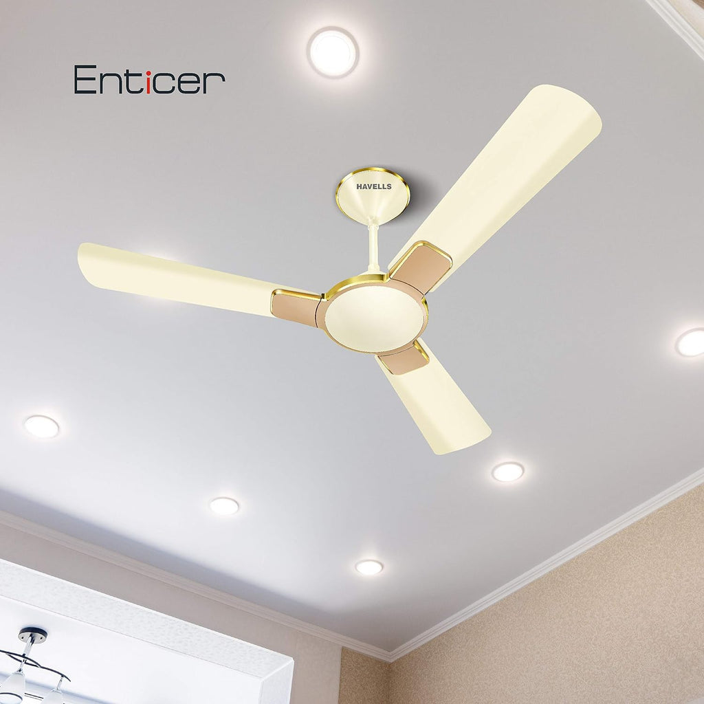 Havells 1200 Mm Fan Enticer Pearl Ivory-Beige, 4 stars