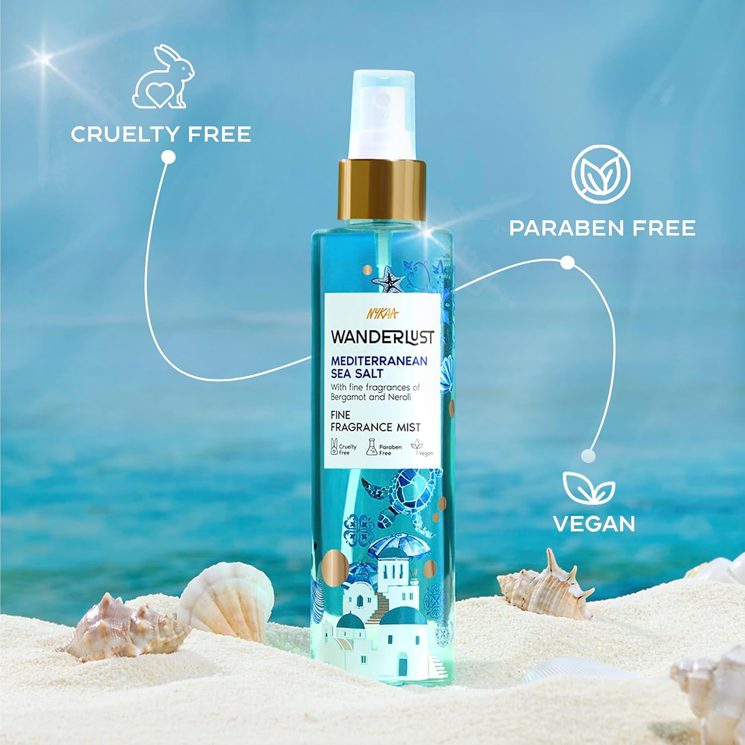 Nykaa Wanderlust Mediterranean Sea Salt Fragrance Mist-200ml