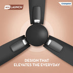Crompton Energion Caelum 1200mm BLDC Ceiling Fan | Remote & Regulator Control | Multiple Fan Pairing on Remote | BEE 5 Star Rated | High Air Delivery | Low Noise | 4 Years Brand Warranty | Matte Black