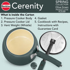 Hawkins Cerenity 3L Pressure Cooker | Ceramic Coated Body | Contura Shaped | Induction & Gas Compatible | Cook Rice, Dal & Curries | ISI Certified |...