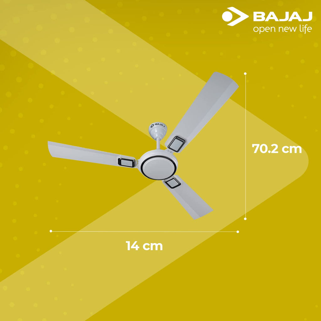 Bajaj Grace BBD Plus Ceiling Fan 1200mm, Moonlight White, Regular (251127)